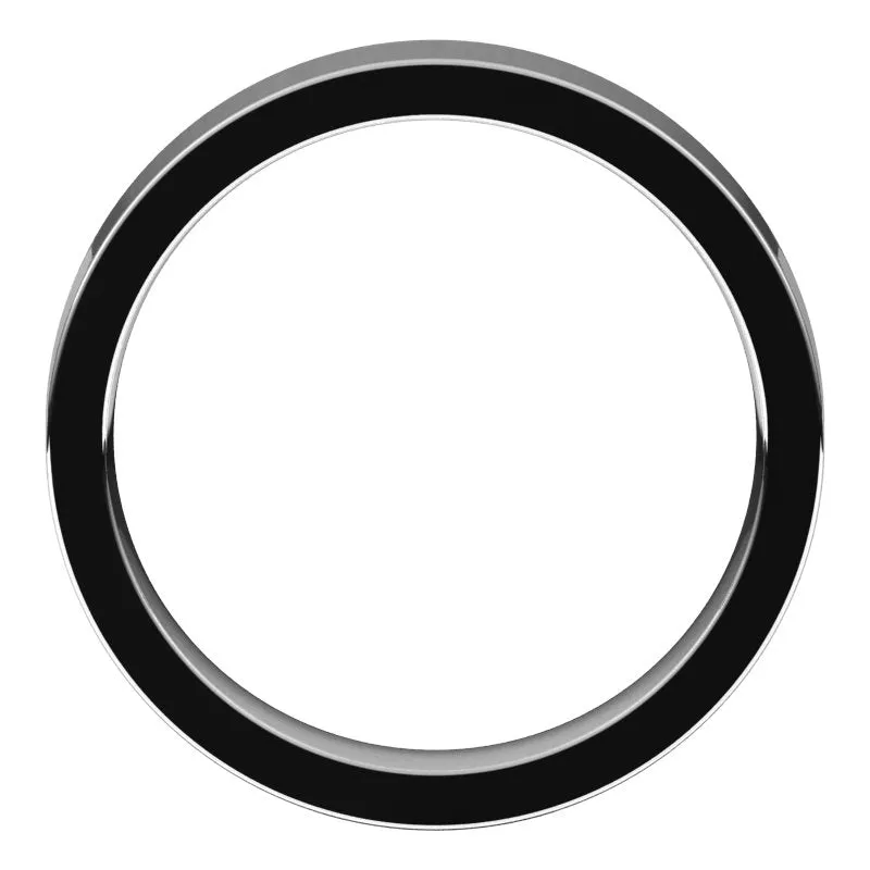 14K White Gold 4 mm flat comfort fit Wedding Band