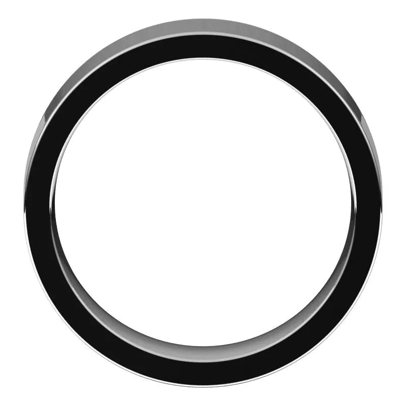 14K White Gold 6 mm flat comfort fit Wedding Band