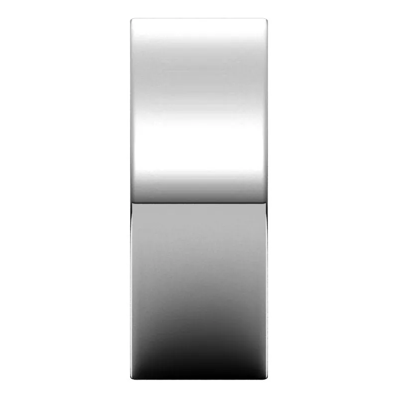 14K White Gold 8 mm flat comfort fit Wedding Band