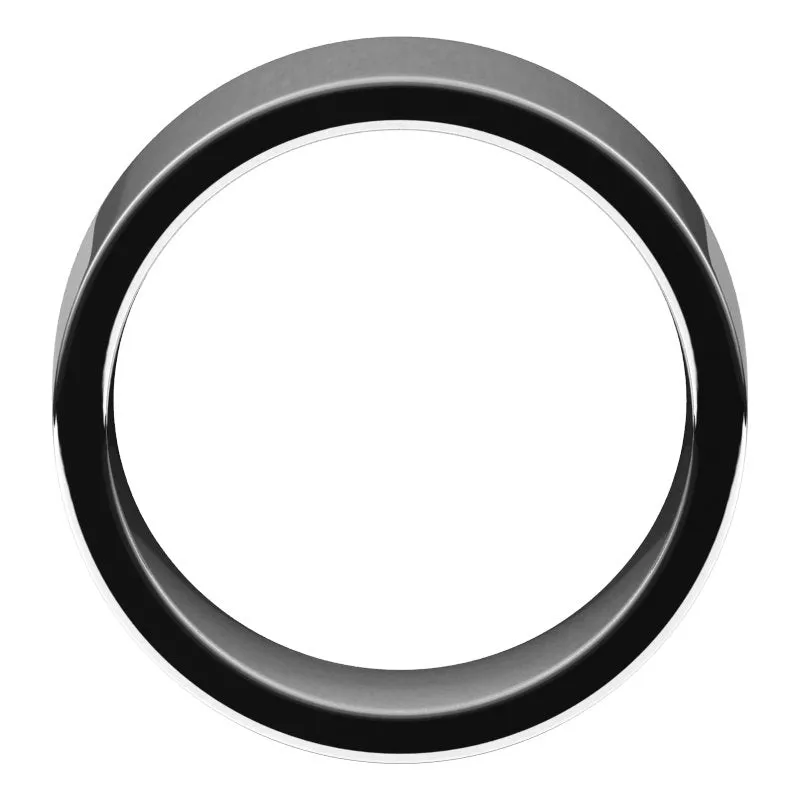14K White Gold 9 mm flat comfort fit Wedding Band