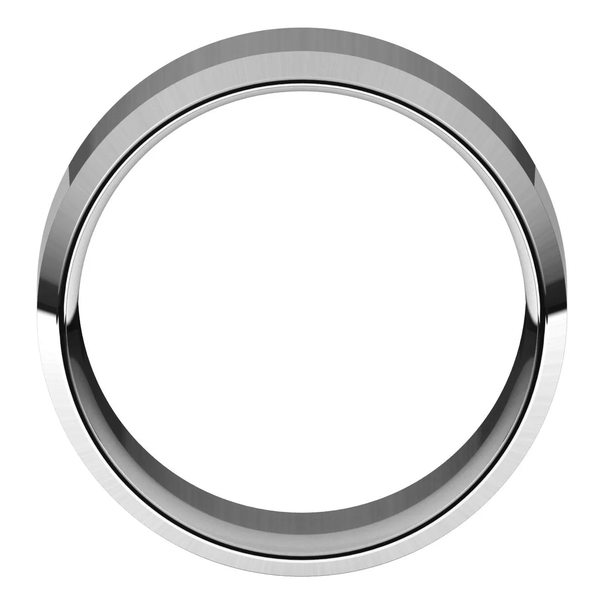 14K X1 White 10 mm Beveled Edge Comfort Fit Light Band