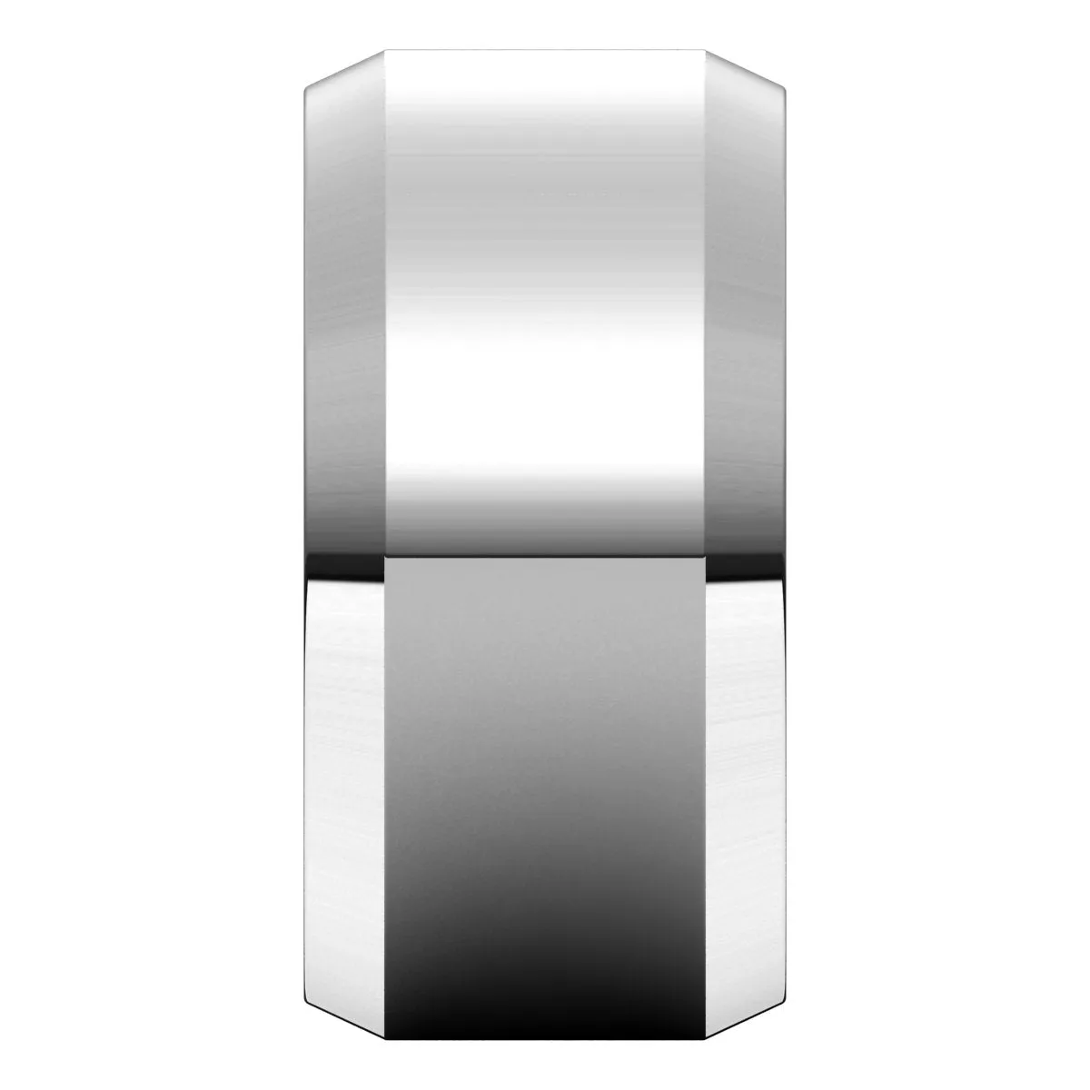 14K X1 White 10 mm Beveled Edge Comfort Fit Light Band