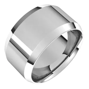 14K X1 White 11 mm Beveled Edge Comfort Fit Light Band