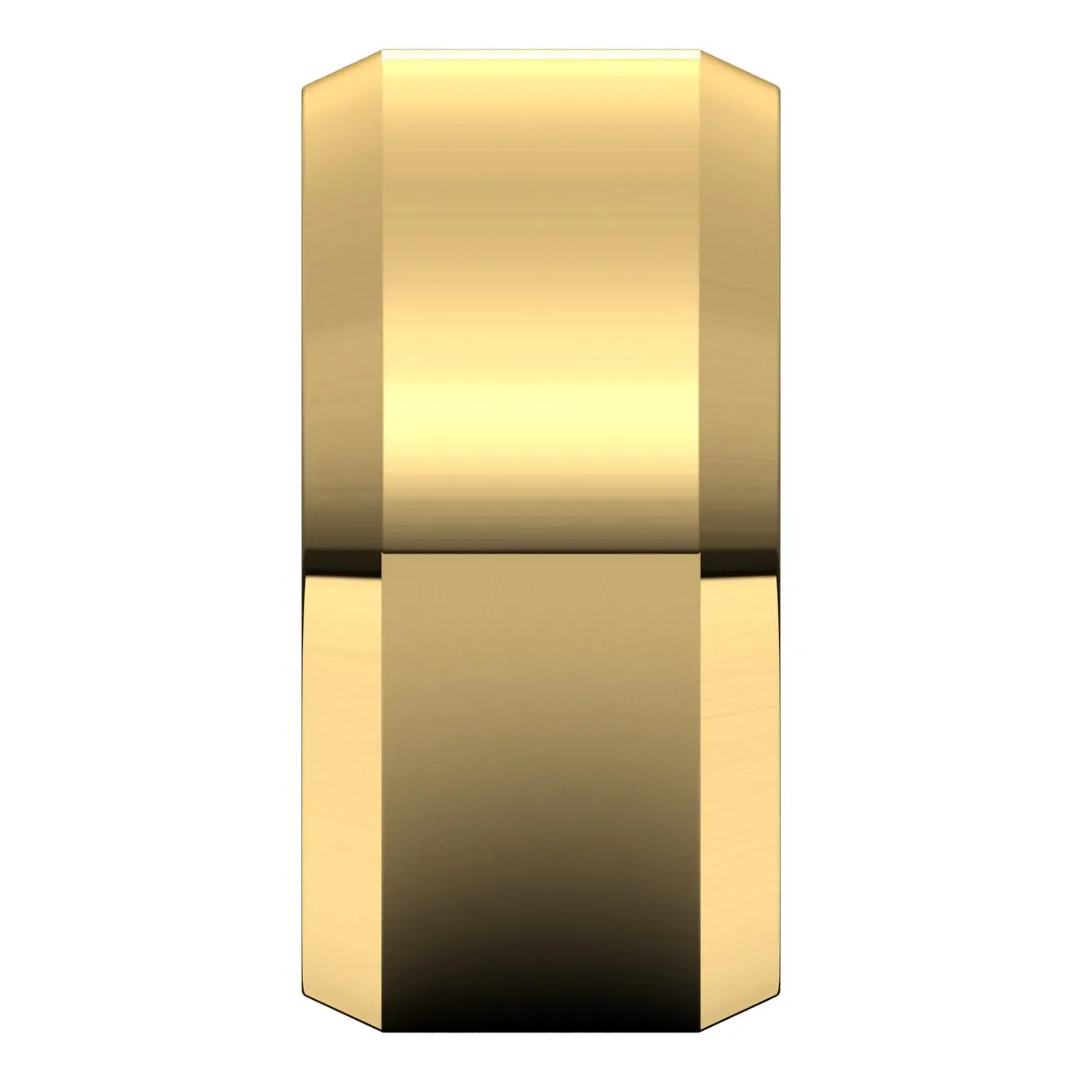 14K Yellow 10 mm Beveled Edge Comfort Fit Light Band