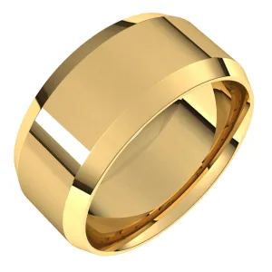 14K Yellow 9 mm Beveled Edge Comfort Fit Light Band