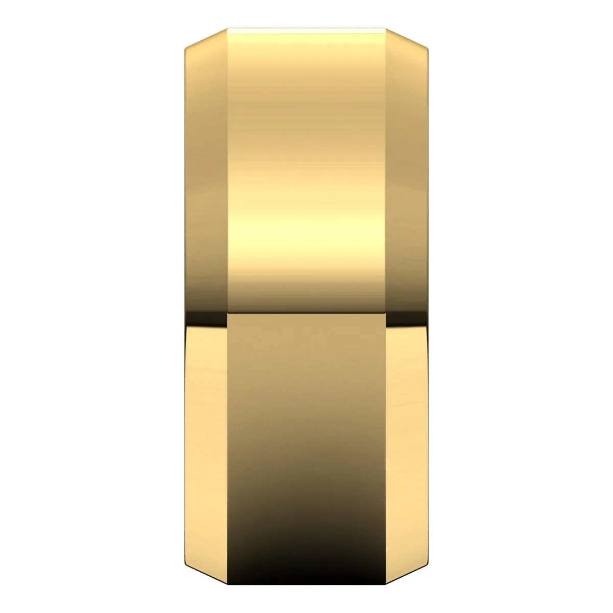 14K Yellow 9 mm Beveled Edge Comfort Fit Light Band