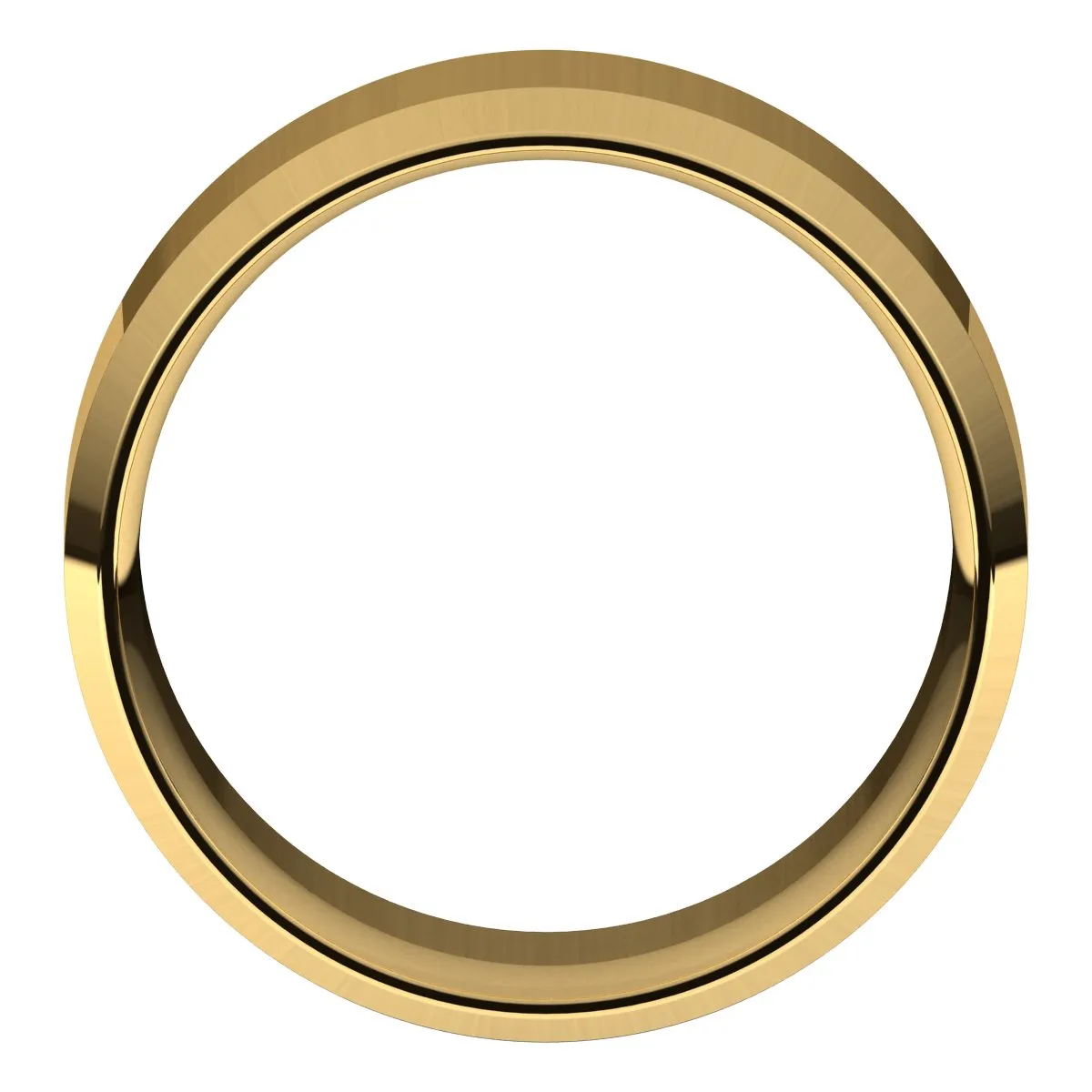 14K Yellow 9 mm Beveled Edge Comfort Fit Light Band