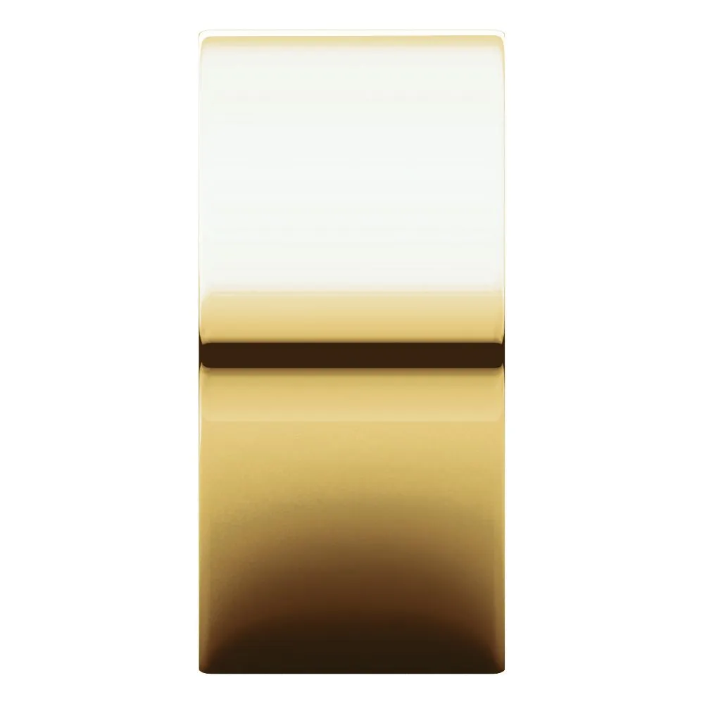 14k Yellow Gold 10mm Flat Comfort Fit Band, Size 6.5