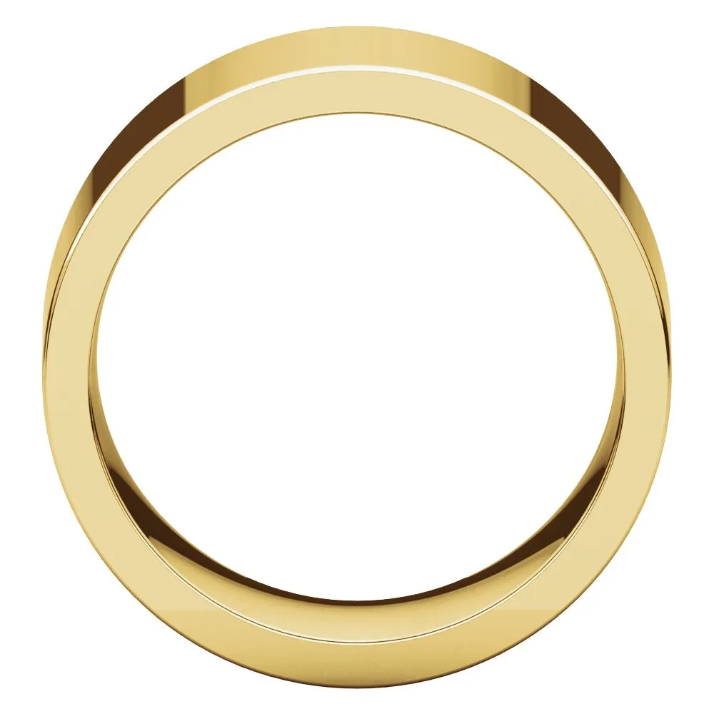 14k Yellow Gold 10mm Flat Comfort Fit Band, Size 6.5