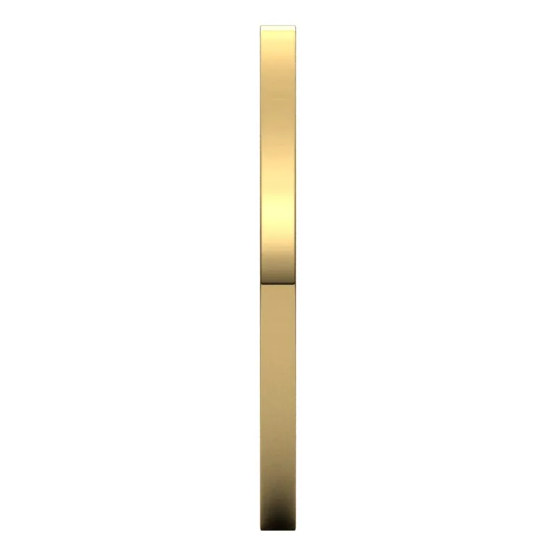 14K Yellow Gold 1.5 mm flat comfort fit Wedding Band