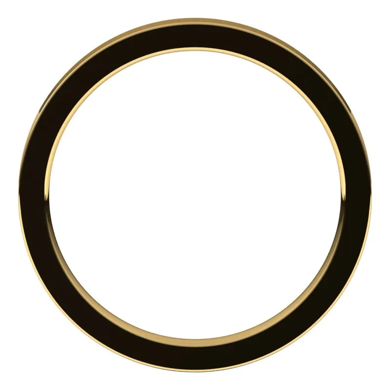 14K Yellow Gold 2 mm flat comfort fit Wedding Band