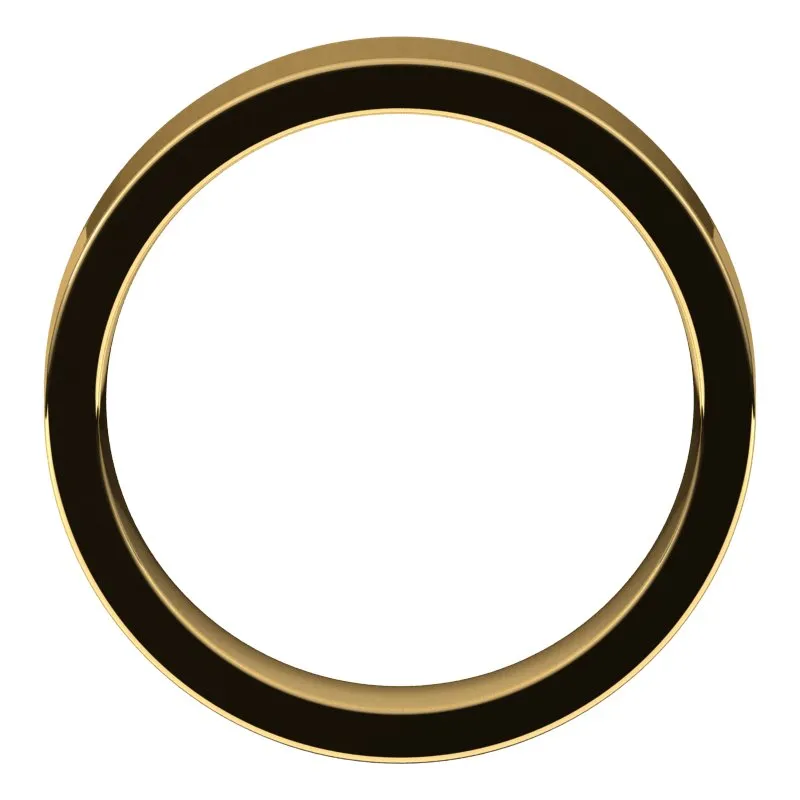 14K Yellow Gold 5 mm flat comfort fit Wedding Band