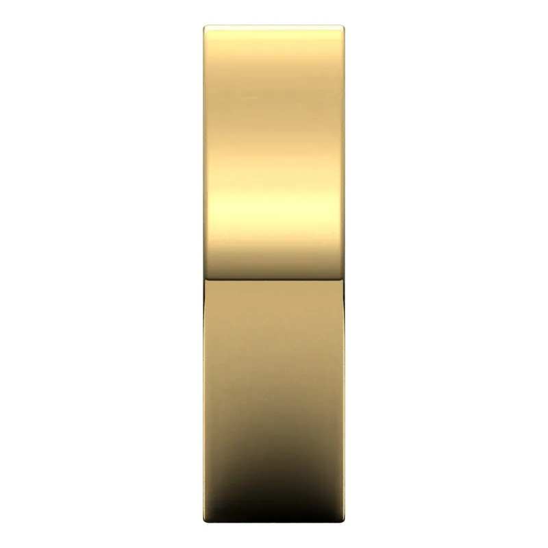 14K Yellow Gold 6 mm flat comfort fit Wedding Band