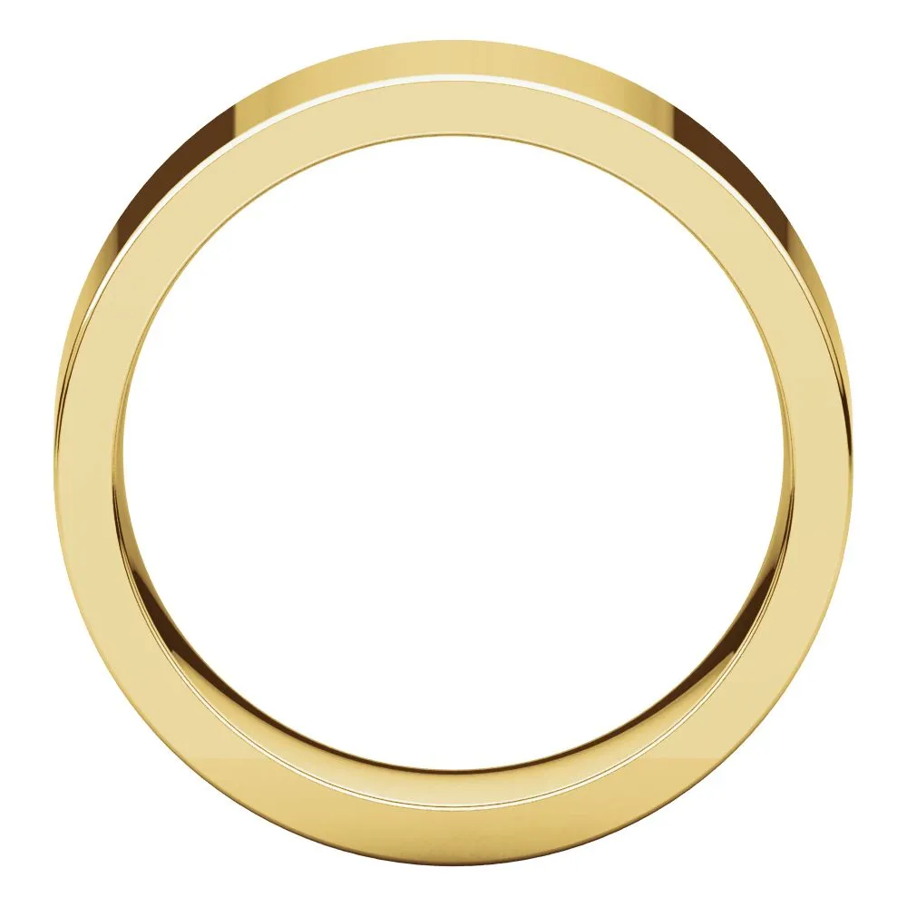 14k Yellow Gold 7mm Flat Comfort Fit Band, Size 9