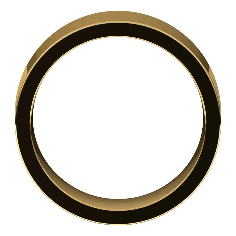 14K Yellow Gold 8 mm flat comfort fit Wedding Band
