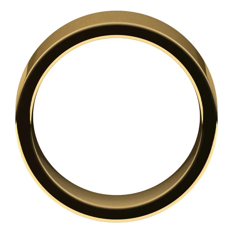 14K Yellow Gold 9 mm flat comfort fit Wedding Band