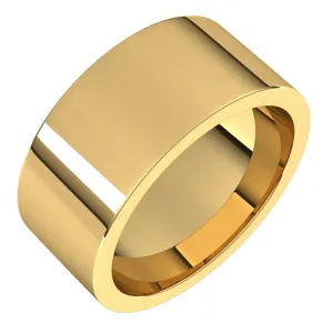14K Yellow Gold 9 mm flat comfort fit Wedding Band