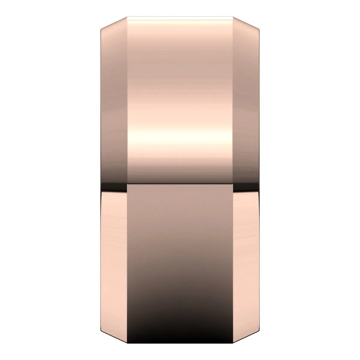 18K Rose 10 mm Beveled Edge Comfort Fit Light Band