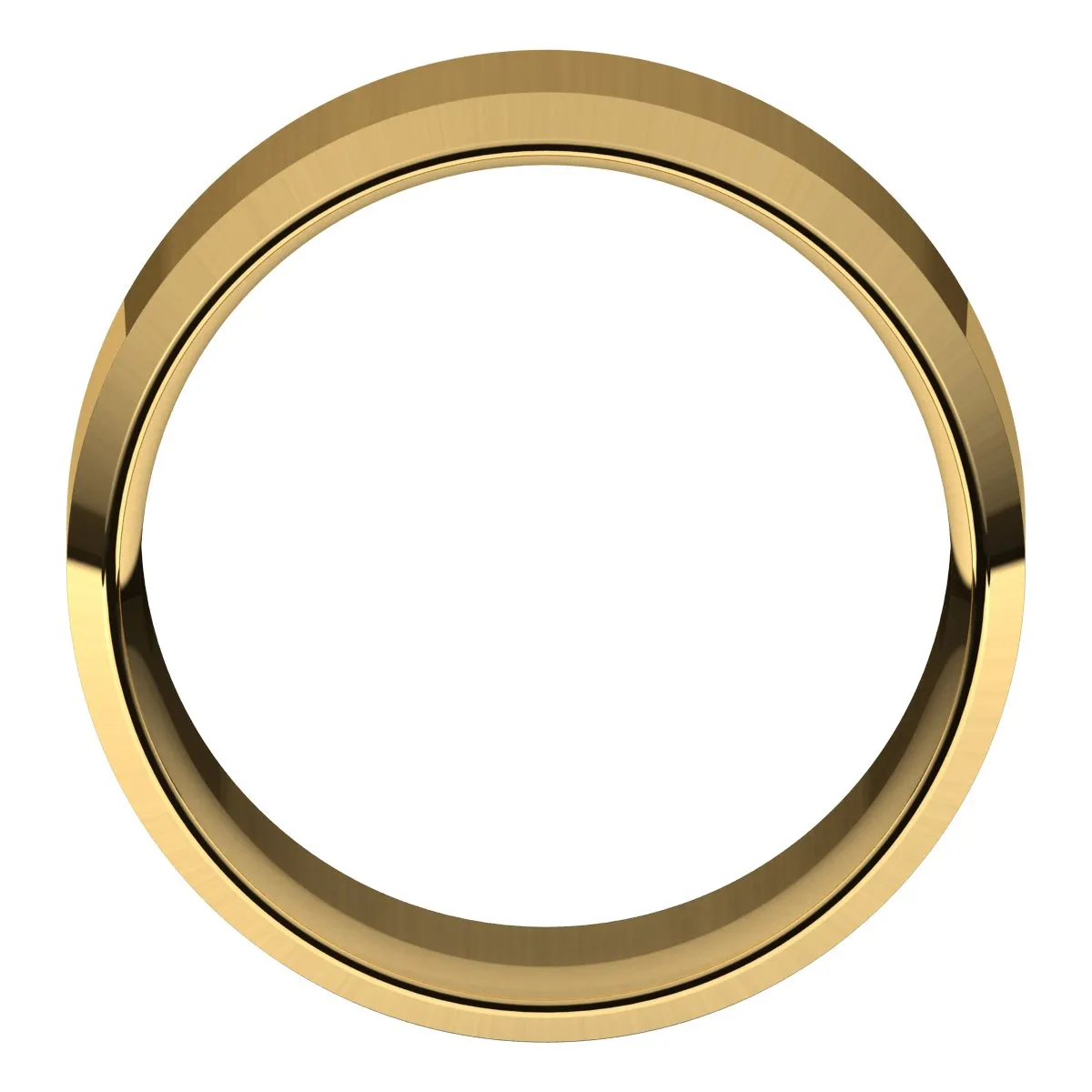 18K Yellow 10 mm Beveled Edge Comfort Fit Light Band