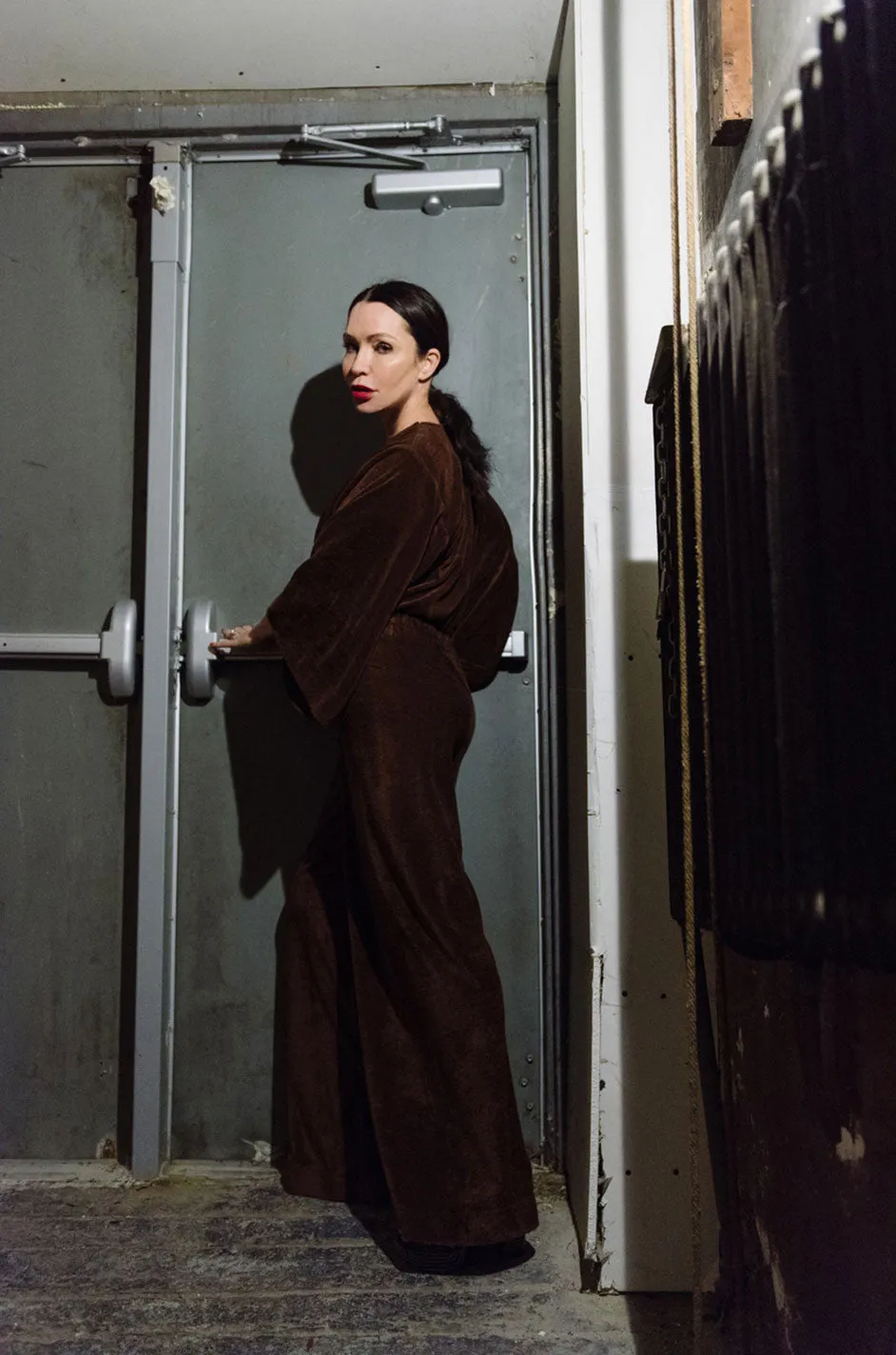 1970s Halston Chocolate Brown Toweling Jumpsuit