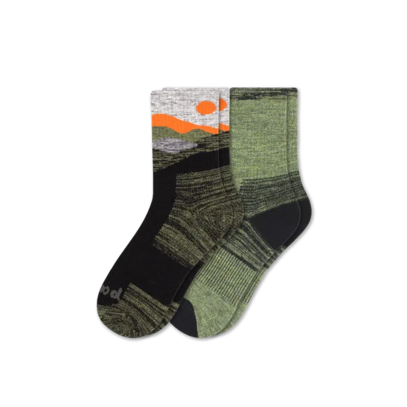 2 Pack - Men's Hiking Crew Pacas Socks