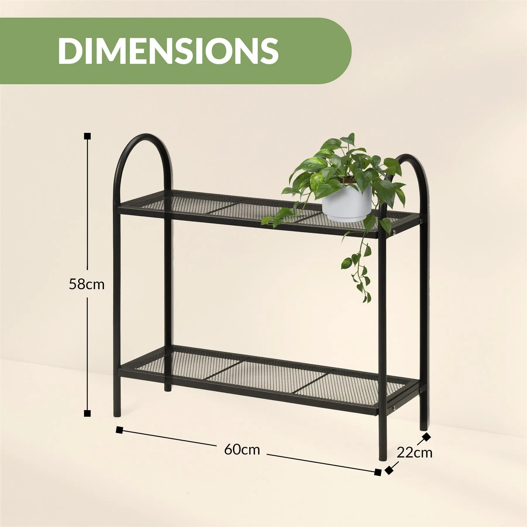 2 Tier Metal Plant Stand