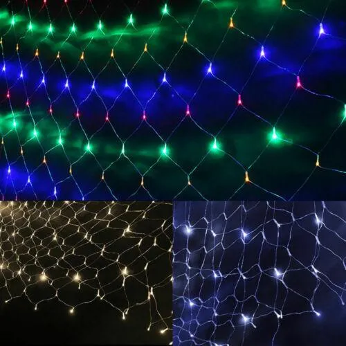 320LED Fairy Lights Net Mesh Curtain Cool White