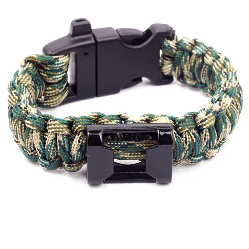 4 in 1 Unisex Survival Wristband Bracelet Paracord