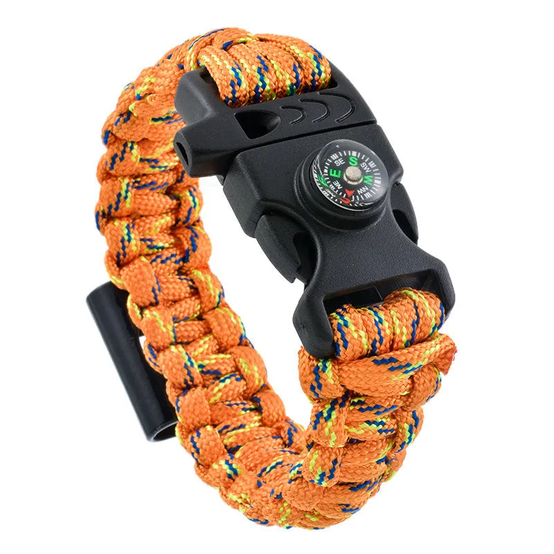 4 in 1 Unisex Survival Wristband Bracelet Paracord