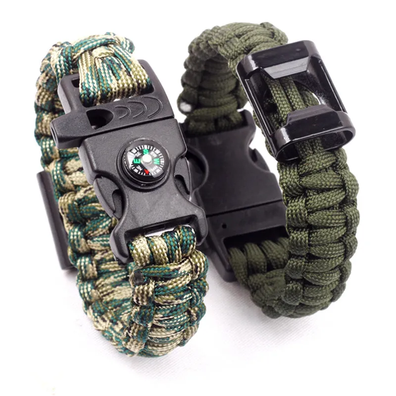 4 in 1 Unisex Survival Wristband Bracelet Paracord