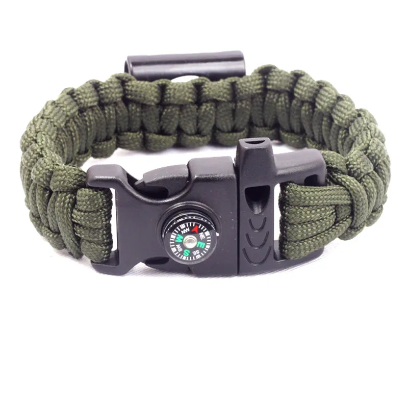 4 in 1 Unisex Survival Wristband Bracelet Paracord