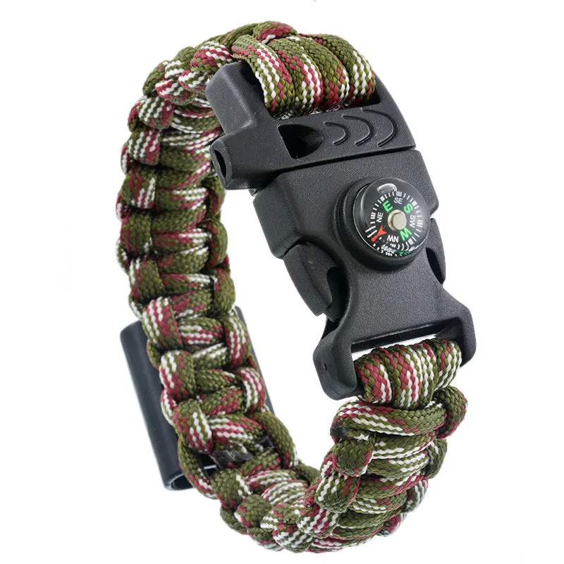 4 in 1 Unisex Survival Wristband Bracelet Paracord