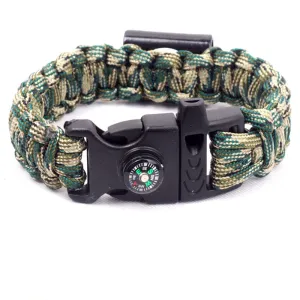 4 in 1 Unisex Survival Wristband Bracelet Paracord