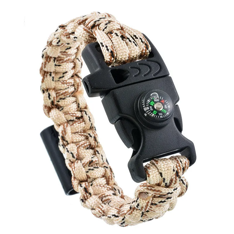4 in 1 Unisex Survival Wristband Bracelet Paracord