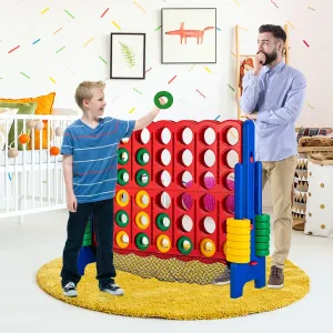 4-to-Score Giant Game Set 4-in-a-Row Connect W/net Storage