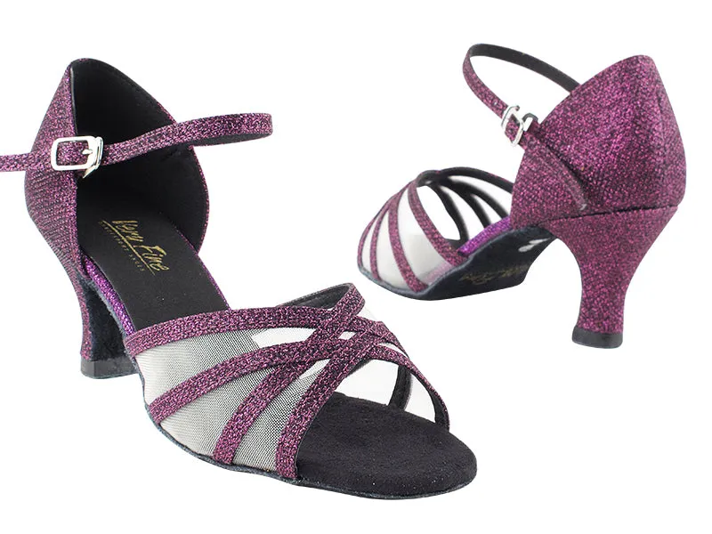 6027 Purple Glitter_Flesh Mesh