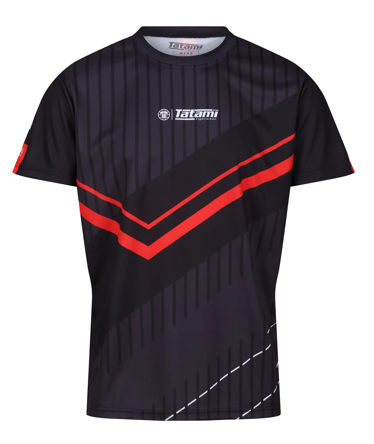 Abstract Mesh Grapple T-Shirt - Black & Red