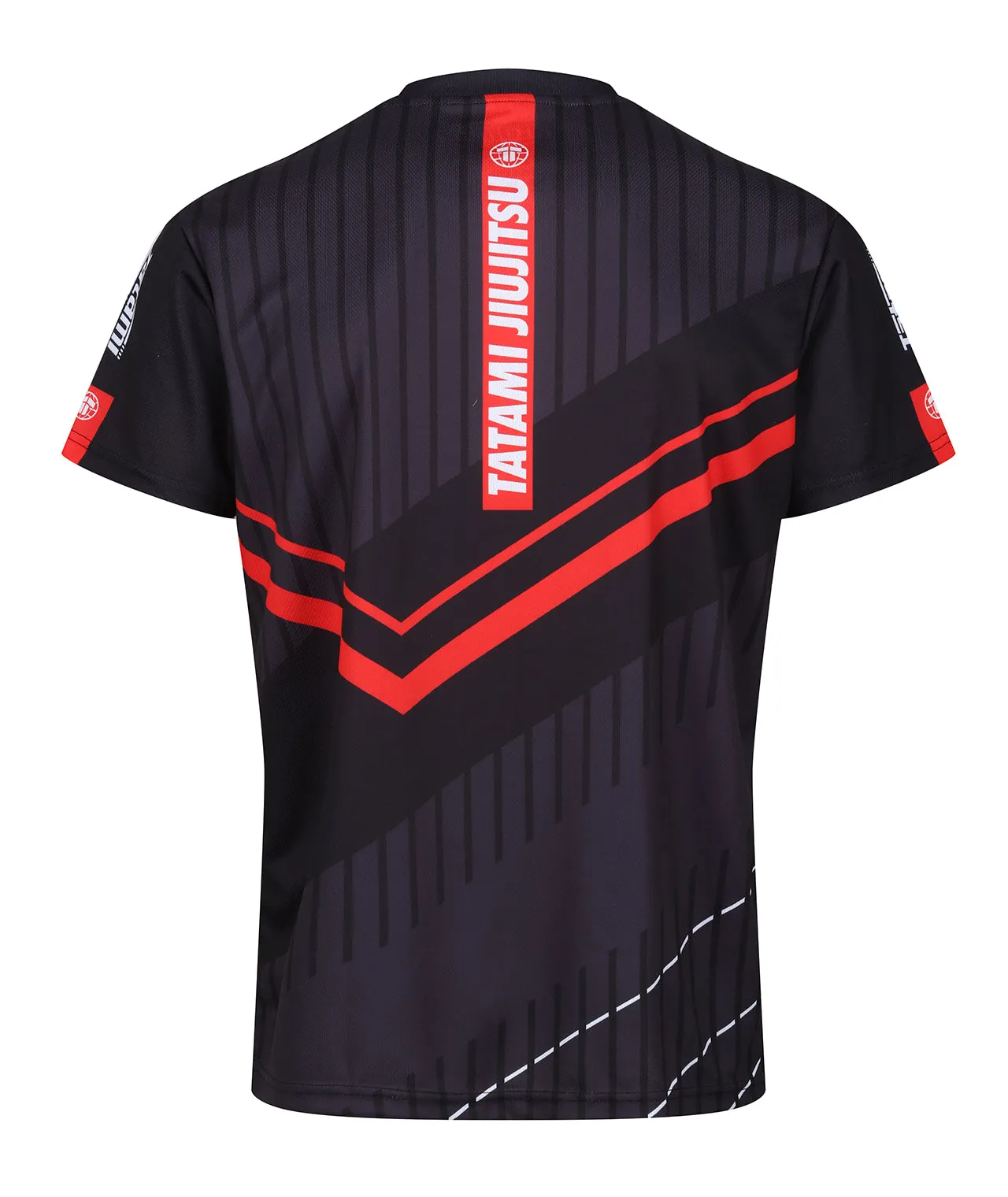 Abstract Mesh Grapple T-Shirt - Black & Red