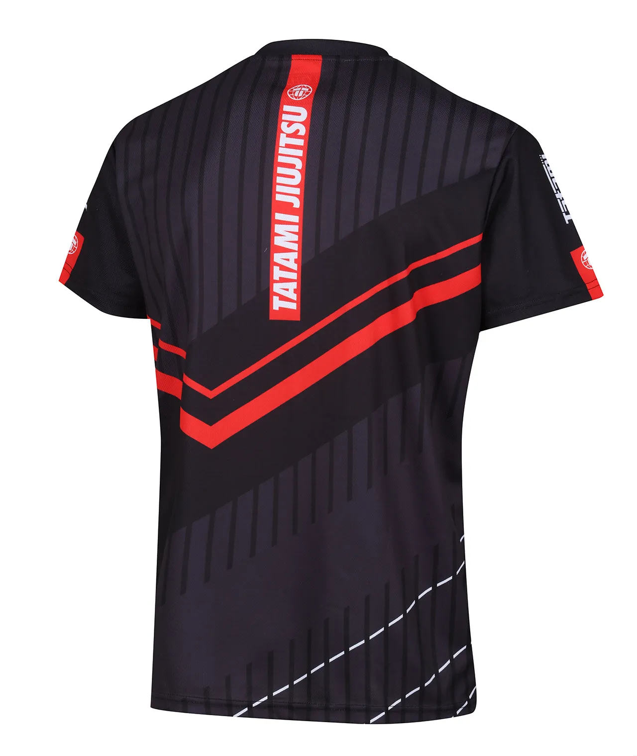 Abstract Mesh Grapple T-Shirt - Black & Red