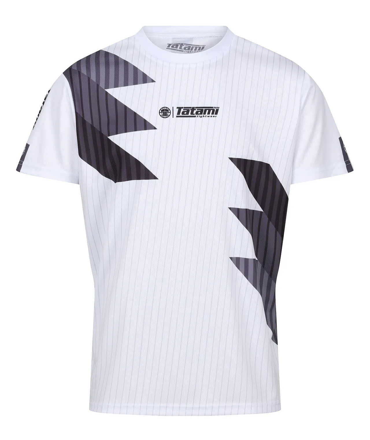 Abstract Mesh Grapple T-Shirt - White & Grey