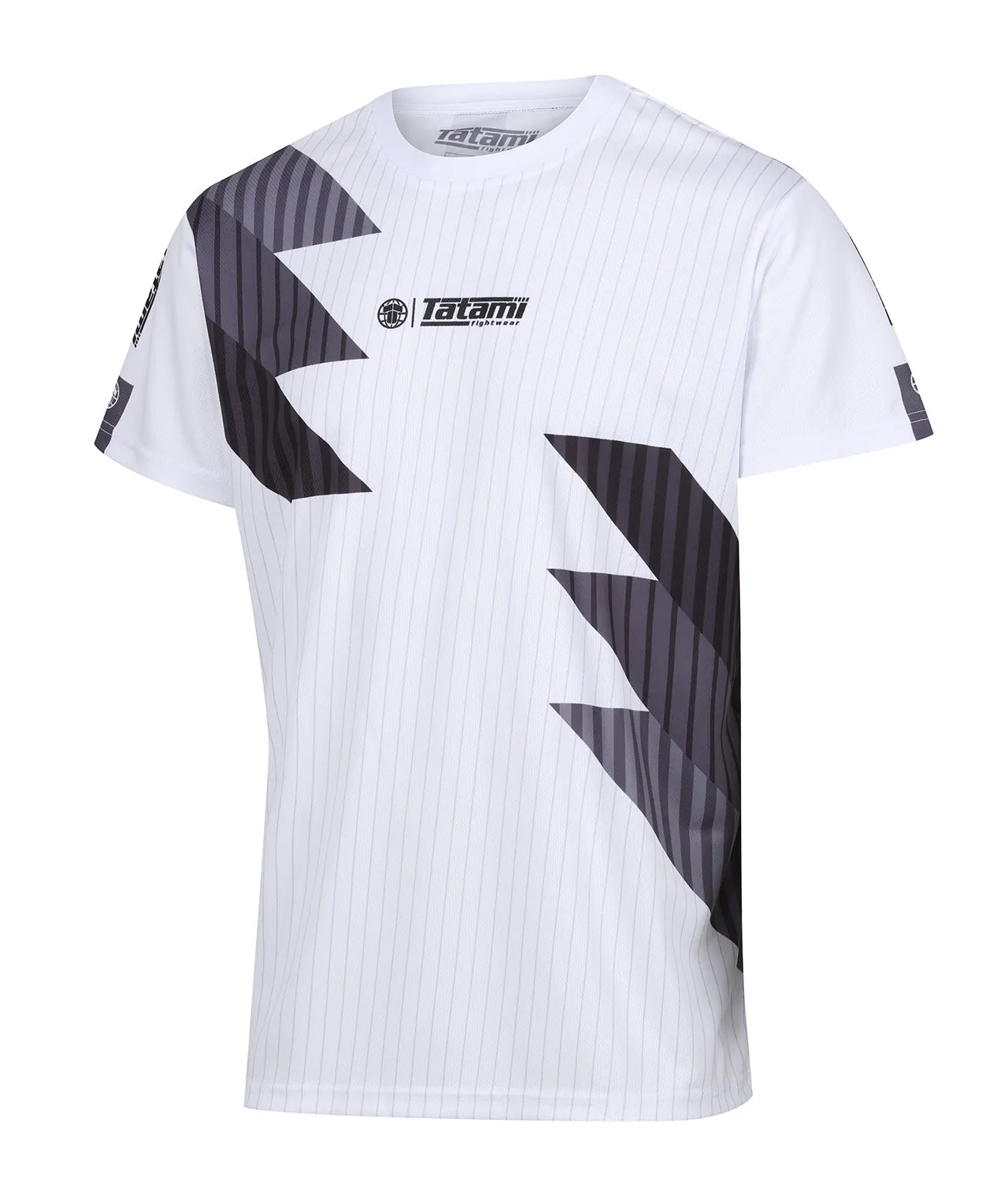 Abstract Mesh Grapple T-Shirt - White & Grey