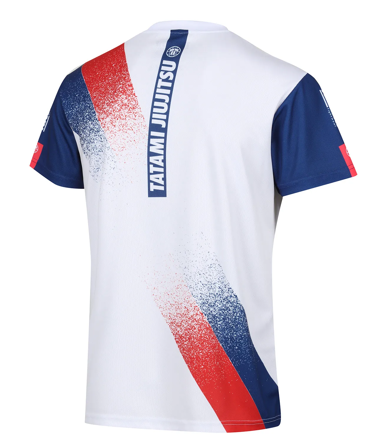 Abstract Mesh Grapple T-Shirt - White & Navy