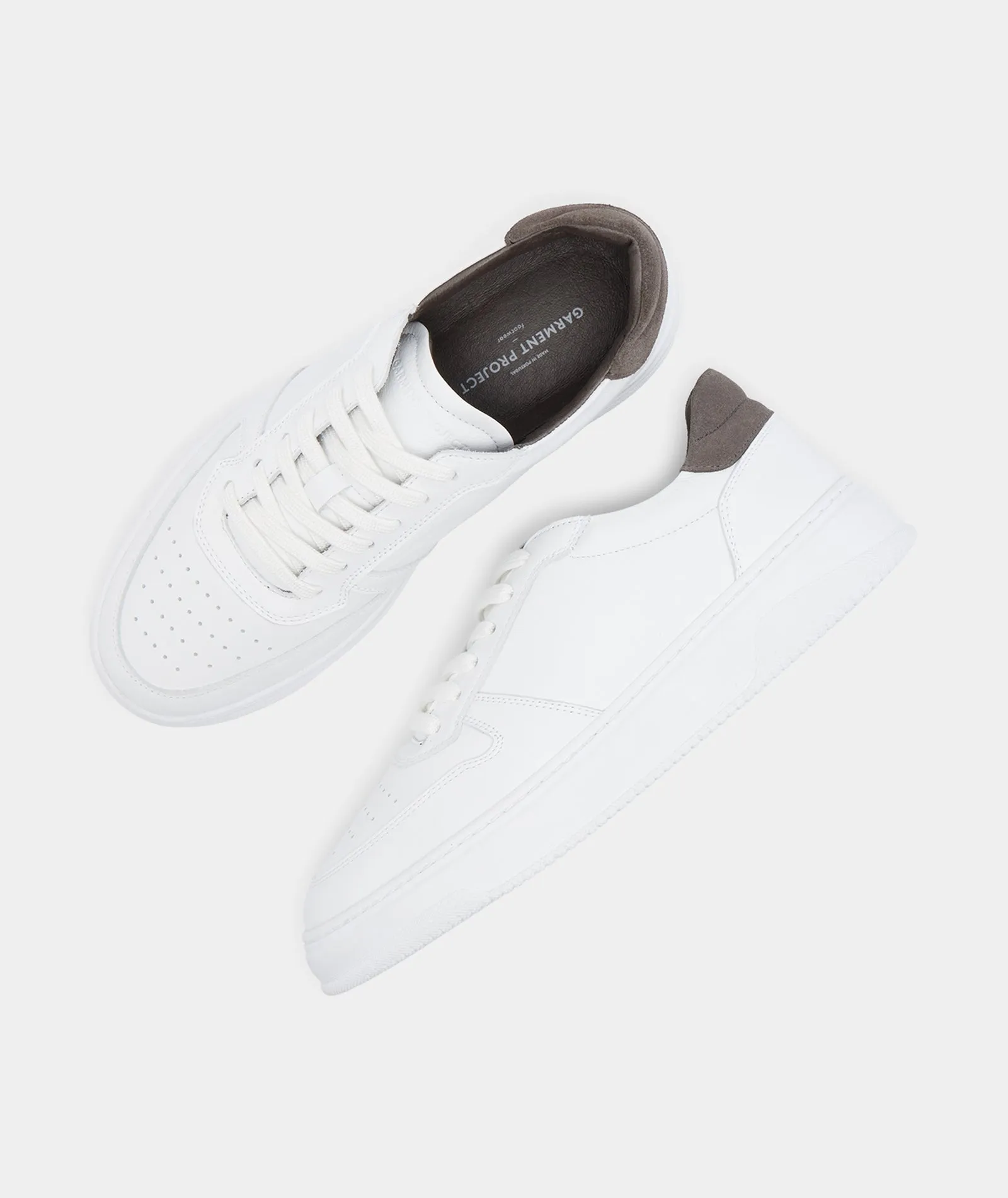 Ace - White/Elephant Leather