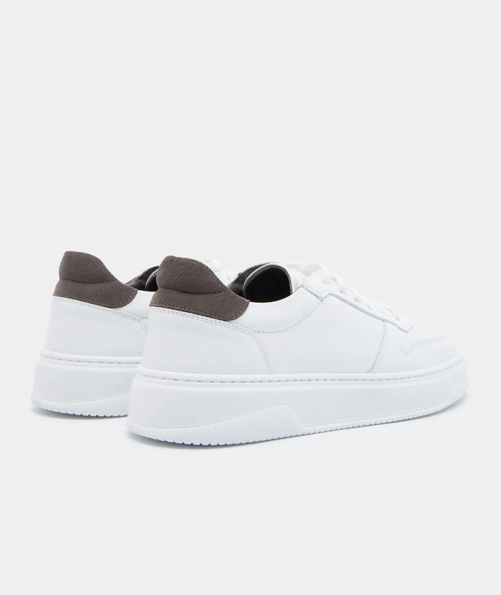 Ace - White/Elephant Leather