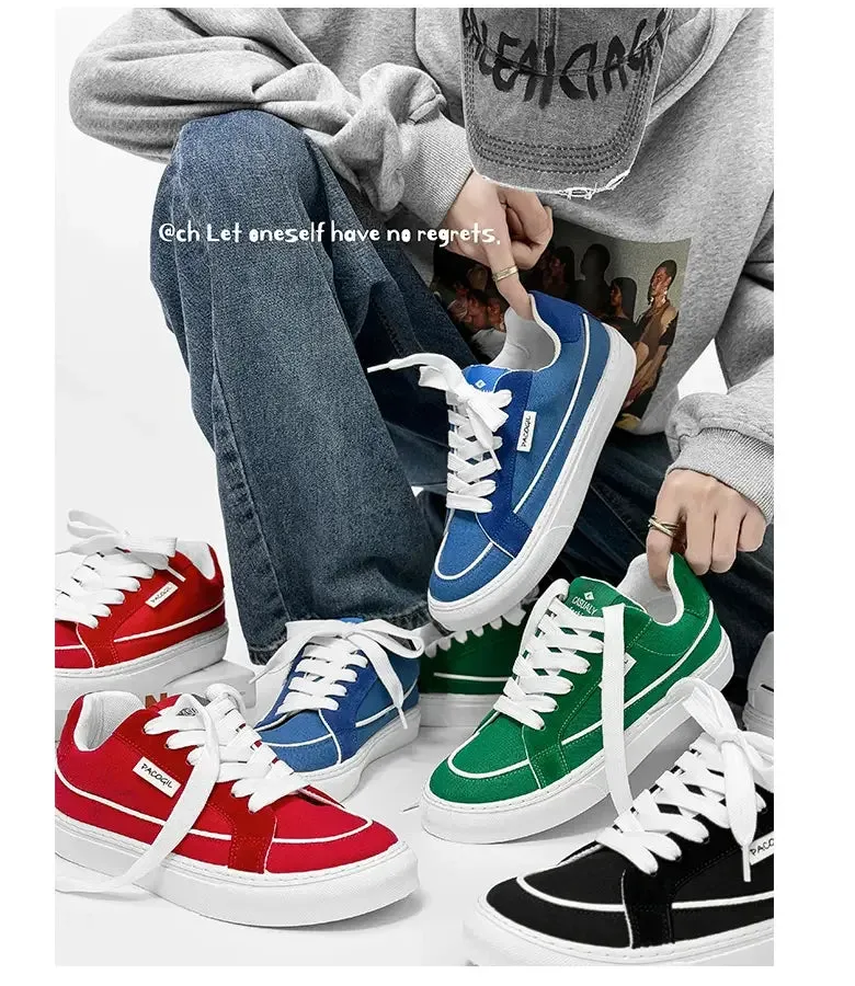 ADVBRIDGE  -  New Canvas Shoes for Men, Trendy Shoes for Men, Casual Men's Shoes for Students, Korean Version, Lace Up Low Top Board Shoes For