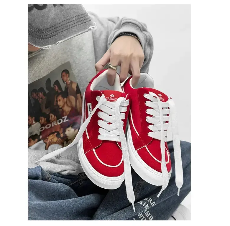 ADVBRIDGE  -  New Canvas Shoes for Men, Trendy Shoes for Men, Casual Men's Shoes for Students, Korean Version, Lace Up Low Top Board Shoes For