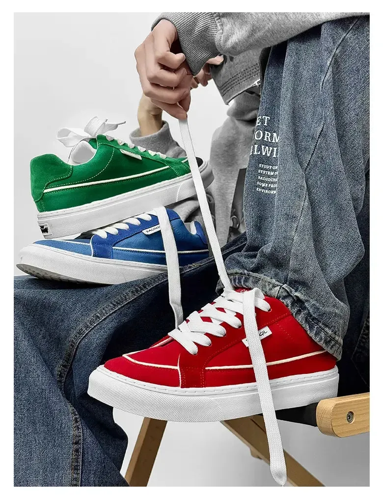 ADVBRIDGE  -  New Canvas Shoes for Men, Trendy Shoes for Men, Casual Men's Shoes for Students, Korean Version, Lace Up Low Top Board Shoes For