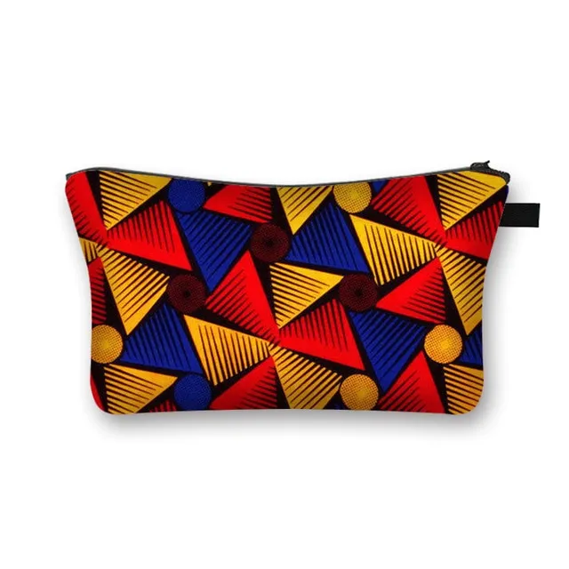 African Print Cosmetic Bag Ladies Makeup Bags Fashion Girls Cosmetic Case Portable Lipstick Storage Bags for Travel