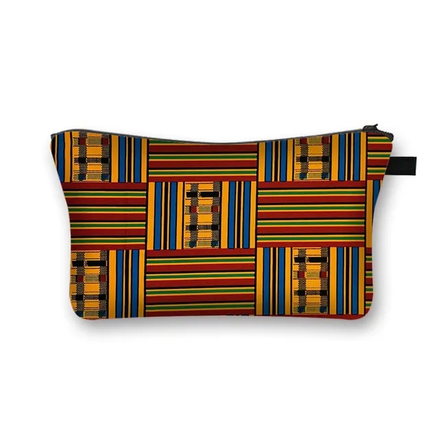 African Print Cosmetic Bag Ladies Makeup Bags Fashion Girls Cosmetic Case Portable Lipstick Storage Bags for Travel