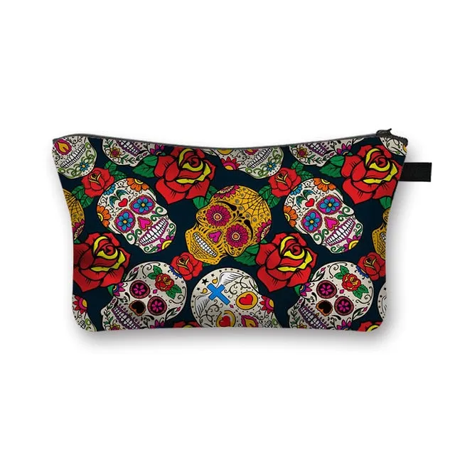 African Print Cosmetic Bag Ladies Makeup Bags Fashion Girls Cosmetic Case Portable Lipstick Storage Bags for Travel